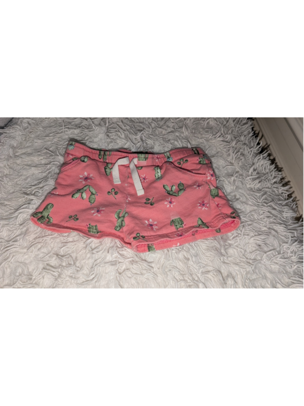 Girls Carter's Cactus Print Shorts Pink Green Size 4T
